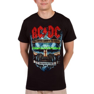 เสื้อยืดวินเทจเสื้อวง Ac/Dc เสื้อยืดลาย acdc เอซี/ดีซี เสื้อวินเทจ เสื้อยืดผช เสื้อวินเทจ RCM1777S-5XL