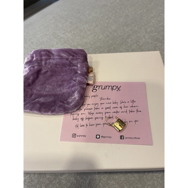 grumpy แท้ใหม่ ต่างหูรูปแม่กุญแจ