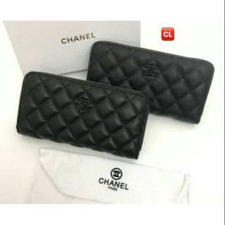 กระเป๋าตัง Chanel. ซิบรอบ อะไหร่รมควัน พรีเมี่ยม ปั๊มทุกจุด