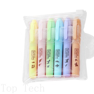 ปากกามาร์กเกอร์ไฮไลท์สีหวาน 6 ชิ้น/ชุด gbtp