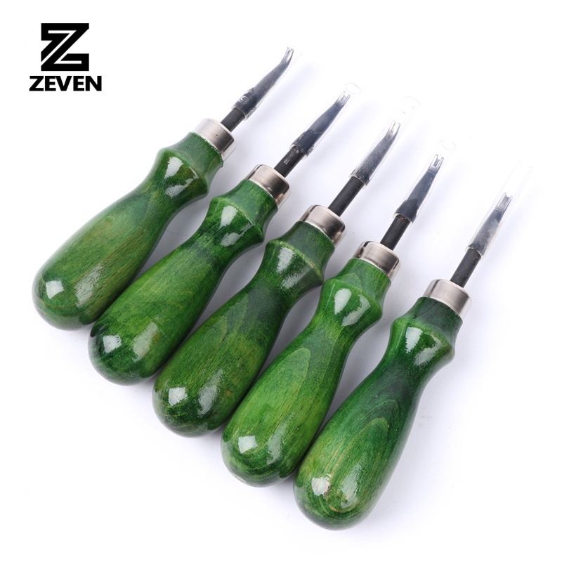 หนังขอบ Skiving Beveling ไม้ Handle Craft DIY ตัดชุดเครื่องมือสําหรับ DIY หนังคู่มือตัดขอบ
