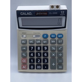 เครื่องคิดเลข Calao CL3300 คิดเลข 12 หลัก ขนาดใหญ่ Big size หน้าจอใหญ่พิเศษ ปุ่มกดลื่น แถมถ่าน AA