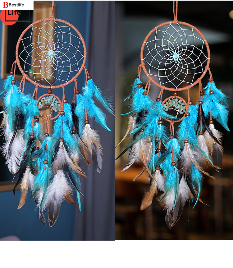 Mizzle อินเดีย Retro สไตล์ Tree of Life Dream Catcher เครื่องประดับ Aerial เครื่องประดับโฮมสเตย์ตกแต่งจี้