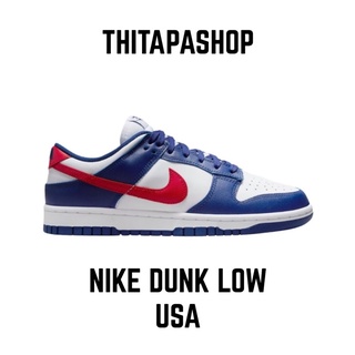 NIKE DUNK LOW USA WHITE AND UNIVERSITY RED