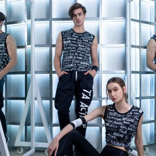 TA ACTIVE DANCE PRINTED MUSCLE TANK  (UNISEX) เสื้อยืด คอกลม แขนกุด