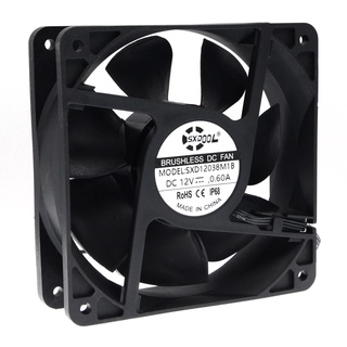 Waterproof 120mm 12cm(120X120X38mm) Cooling Fan DC12V 3600RPM High Airflow ,for Home Bathroom Grow Room Ventilation Vent