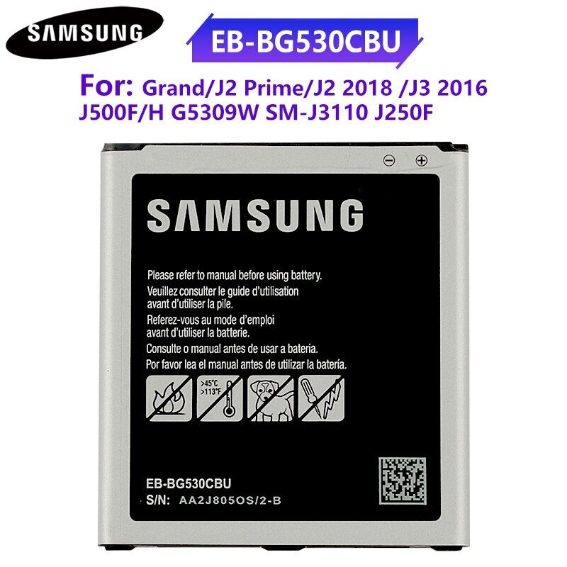แบตเตอรี่ EB-BG530CBU EB-BG530BBC EB-BG531BBEสำหรับSamsung Grand Prime J2 Prime G532F J500F G5309W J
