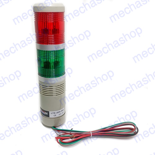 ทาวเวอร์ไลท์ ไฟเตือนสถานะ DC 24V Lamp Red Green Yellow Flash Tower Signal (ไม่มีเสียง ไฟกระพริบ)