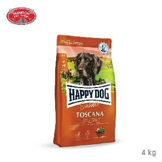 [MANOON] HAPPY DOG Toscana 4kg อาหารสุนัขสูตรเนื้อเป็ดและปลาแซลมอน