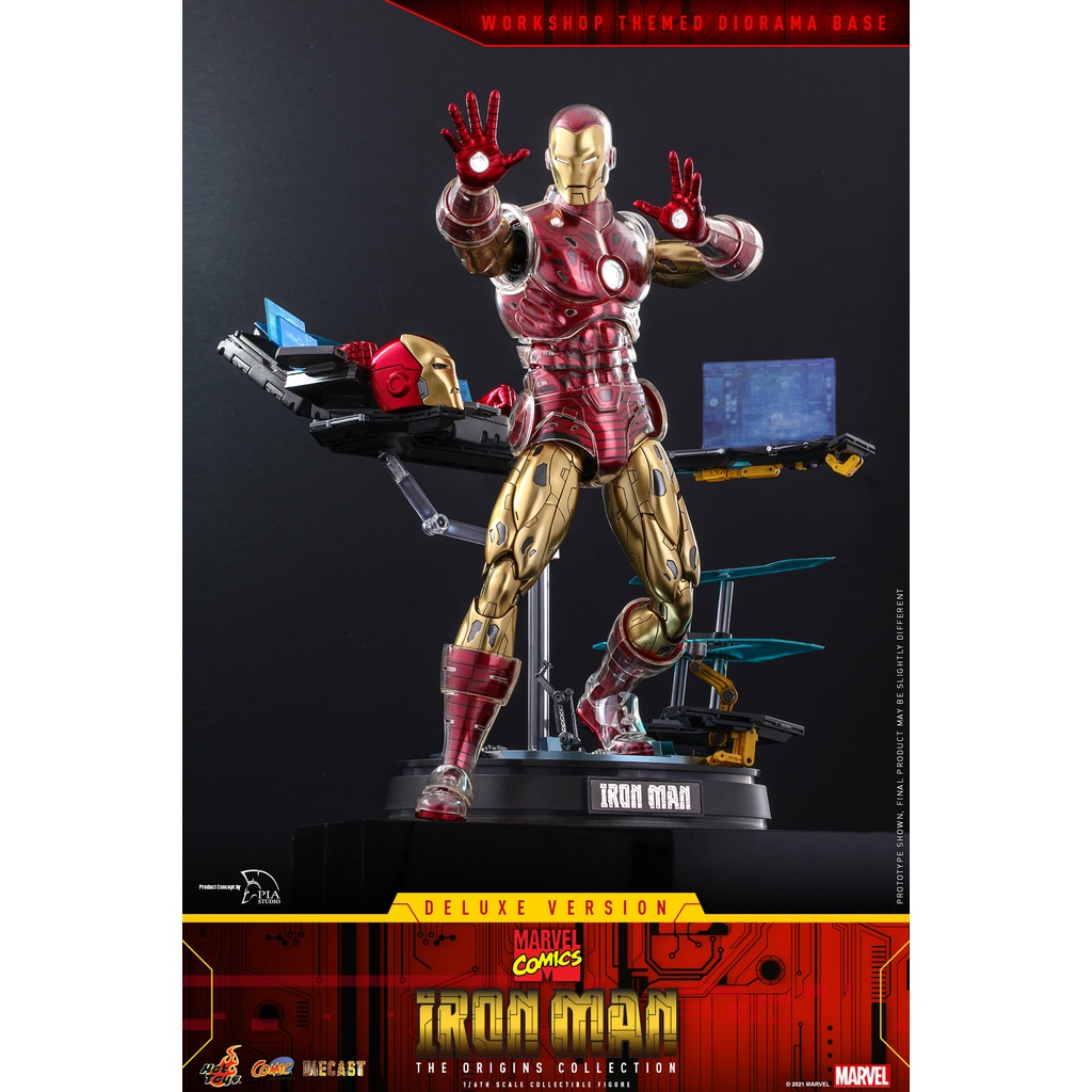 พร้อมส่ง! ฟิกเกอร์  Hot Toys CMS08D38 1/6 Marvel Comics - Iron Man (Deluxe Version) [The Origins Collection]