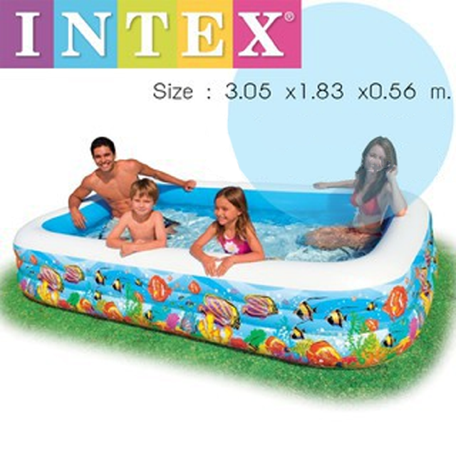 Intex สระน้ำเป่าลม รุ่น In-58485 (Cartoon) หนาพิเศษ แถมสูบไฟฟ้า ของแท้ ของใหม่ **จัดส่งไว