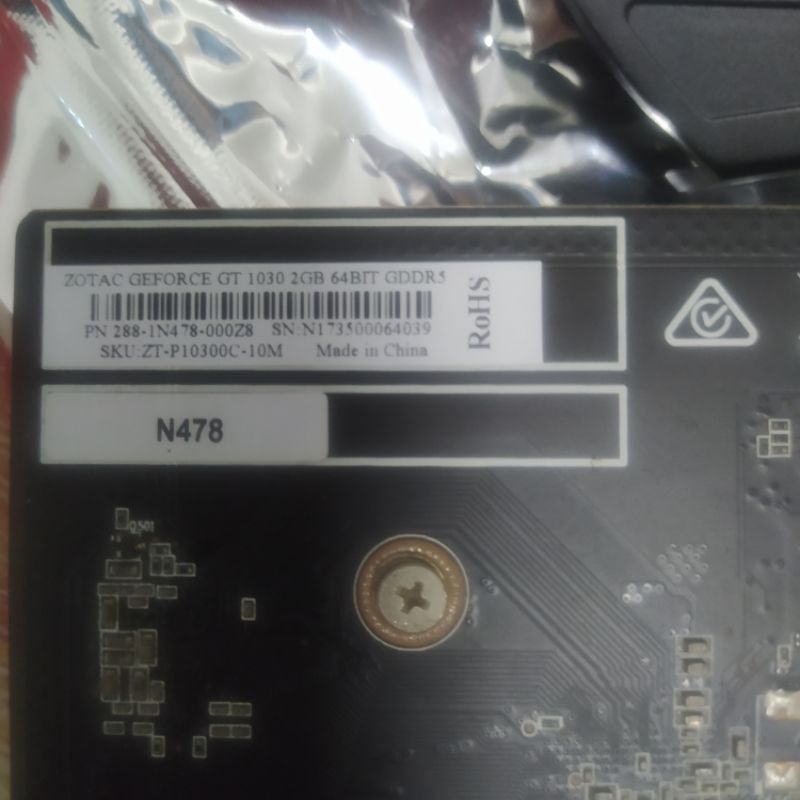 Zotac Geforce Gt 1030 2Gb 64Bit GDDR5 มือสอง