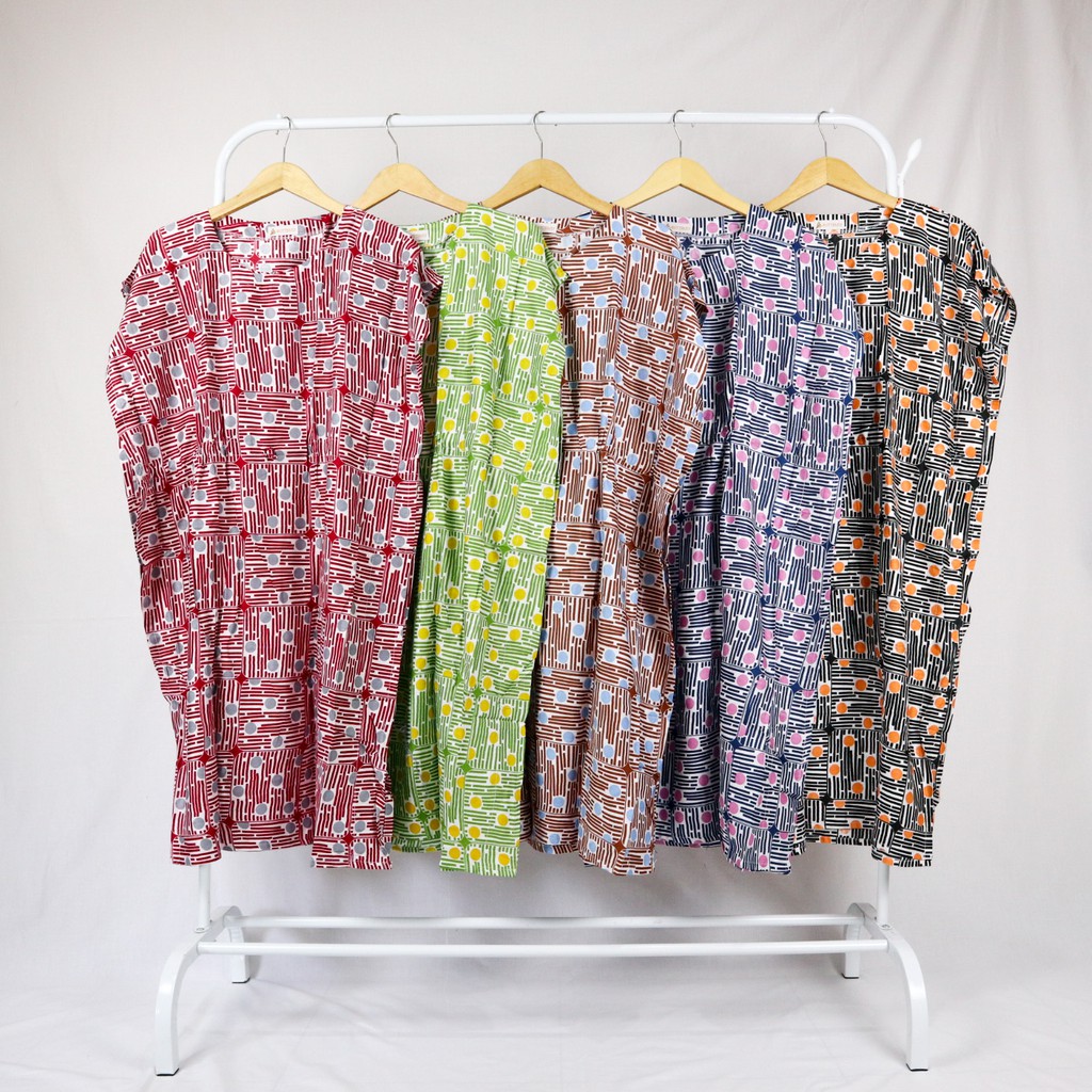 TRIVI Store Daster Dress Rumah Lowo Jumbo WOODY Drawstring วัสดุเรยอน Cool Cool