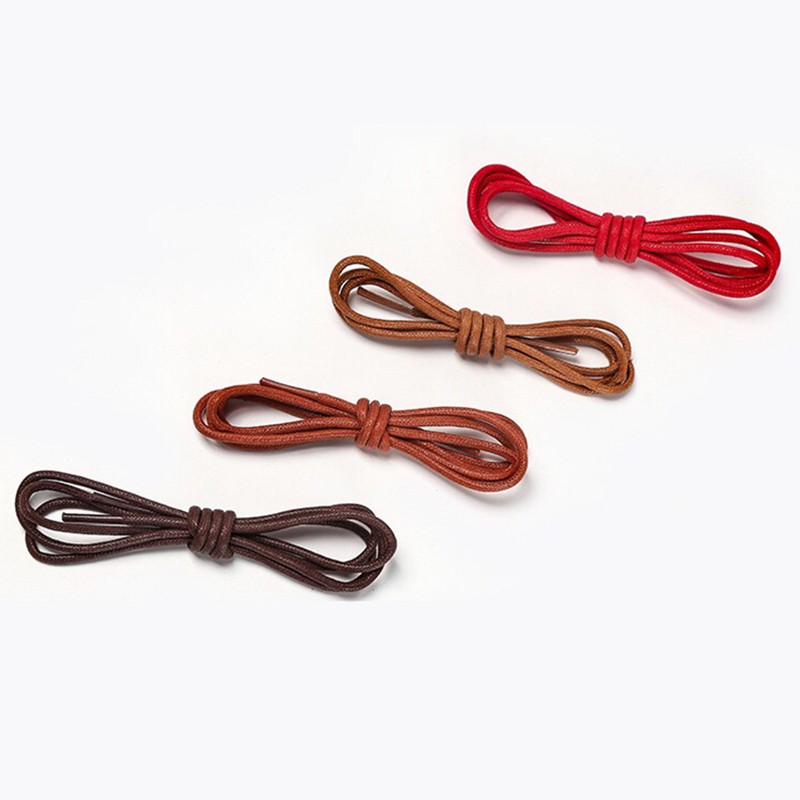 60 - 120 ซม. เชือกผูกรองเท้าแว็กซ์รอบ Shoestrings ขี้ผึ้งเคลือบรองเท้า Laces สายไฟกันน้ํา