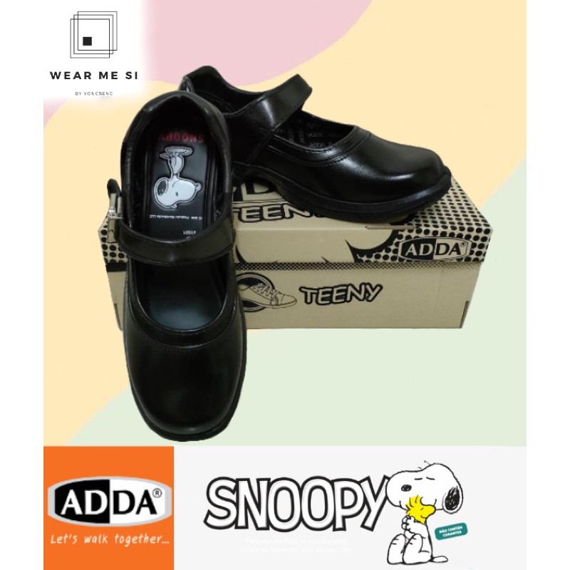 รองเท้านักเรียน ADDA สนู๊ปปี้ snoopy ถูกระเบียบ หน้ากว้าง ใส่สบาย🌈