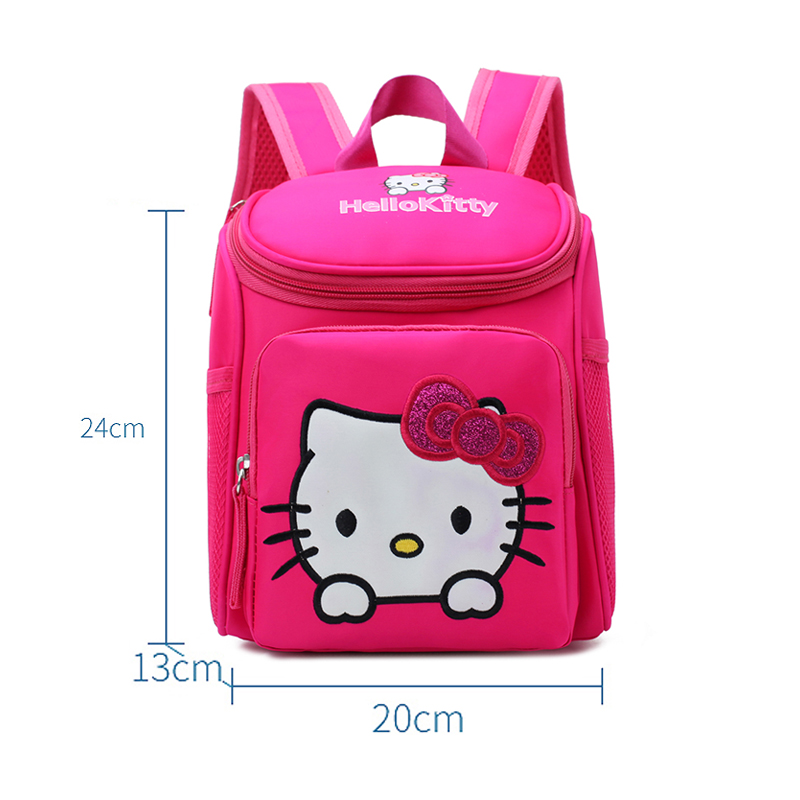 กระเป๋าเป้อนุบาลเด็กการ์ตูน Kitty กระเป๋านักเรียนเหมาะสำหรับเด็ก 3-6 ขวบ
