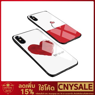 กระจก เคสมือถือสำหรับ For iPhone 6 6s 7 8 SE Plus X Tempered Glass Case เคสแข็ง