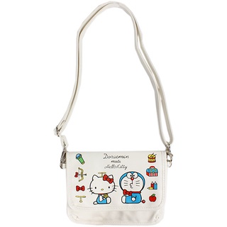 กระเป๋าสะพาย Doraemon meets Hello Kitty Mobile Pouch ด้านหลังใส่มือถือได้ เป็นช่องใส