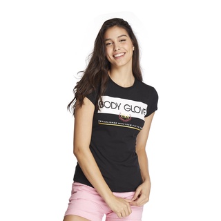 BODY GLOVE Premium Tee Women round neck เสื้อยืดแขนสั้นผู้หญิง สีดำ Black