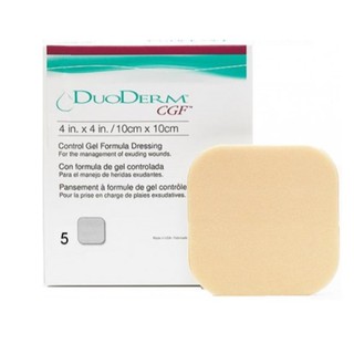 Duoderm CGF แผ่นแปะ แผลกดทับ แผ่นปิดแผล ขนาด 10X10 CM จำนวน 1 กล่อง บรรจุ 5 แผ่น (17992)