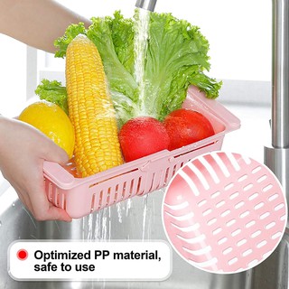 Retractable basket ตะกร้าจัดระเบียบเก็บของใช้ในตู้เย็น