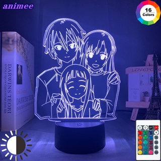 Ilight โคมไฟตั้งโต๊ะ Led ลายการ์ตูนอนิเมะ Sword Art Online SAO Kirigaya Kazuto Yuuki Asuna ของขวัญ สําหรับตกแต่งห้องนอน