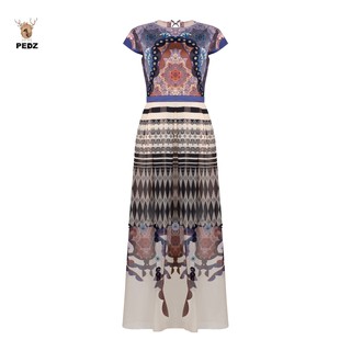 PEDZ Blue Navajo Maxi Dress ชุดเดรสยาวบลูนาวาโฮ