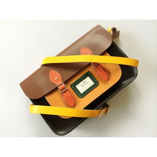 The Leather Satchel Co. กระเป๋าหนังแท้จากประเทศอังกฤษ ขนาด 14" ทรง Classic Satchels - สี Summer Hipster