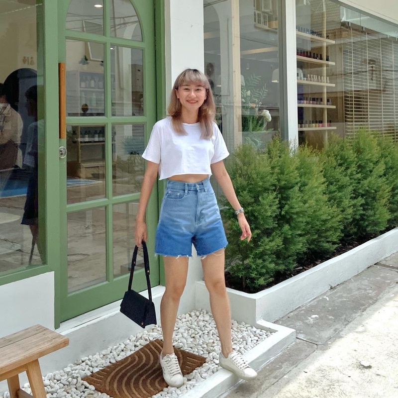 NO RESTOCK* ENDOFMARCH | FUJI JEANS 🗻 กางเกงยีนส์ขาสั้นฟอกสีเฟด
