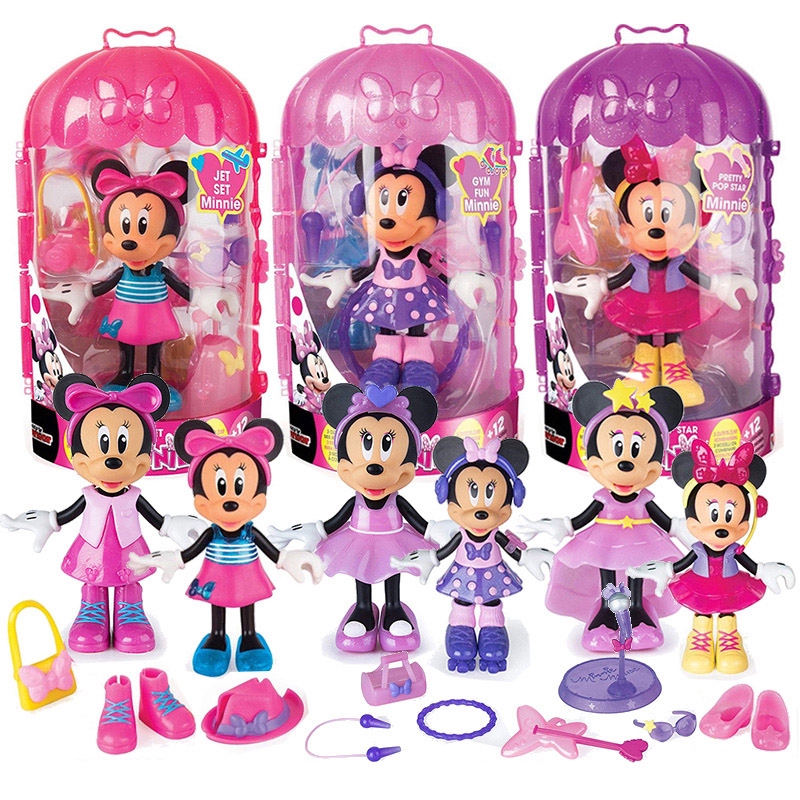 Mickey Mouse House Minnie Dress Up Doll Toy Girls Pretend Play Gifts