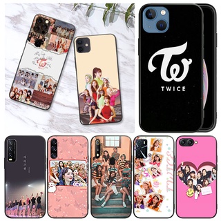 เคสโทรศัพท์มือถือนิ่ม พิมพ์ลาย TWICE K POP สีดํา สําหรับ vivo Y53 Y55 s Y21 Y33S Y21S Y20 Y30 Y31 2021 Y30 Y50 Y51 2020