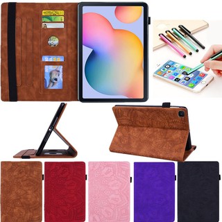 For Samsung Galaxy Tab S6 Lite 10.4 inch SM-P610 P615 P617 Embossing Leather Stand Case Cover