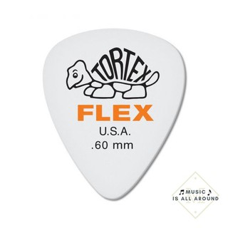 ปิ๊ก Dunlop รุ่น TORTEX FLEX 0.60 mm ส้ม (Made in USA)