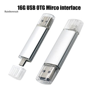 【RB】อะแดปเตอร์แฟลชไดรฟ์ 16g Mini Micro USB OTG U Disk สําหรับโทรศัพท์มือถือ PC โน้ตบุ๊ก