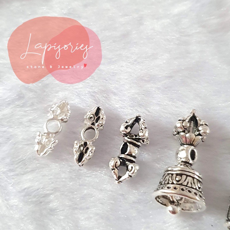 ชาร์มเงินแท้925 กระบองวัชระ กิมกังซู่ ตัวตกแต่งกำไล ตัวคั่นหิน diy CHARM จี้ห้อยคอ จี้ห้อยกำไล