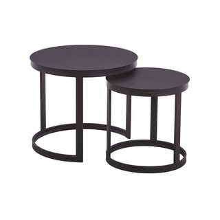 SIDE TABLE SPRING NESTED BLACK โต๊ะข้างเหล็ก  NESTED สีดำ โต๊ะและเก้าอี้ เฟอร์นิเจอร์นอกบ้าน สวนและอุปกรณ์ตกแต่ง SIDE TA