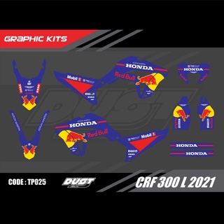 สติ๊กเกอร์วิบาก Honda CRF 300L 2021 ทั้งคัน Graphic kit สติ๊กเกอร์เคลือบเงา สุดคุ้ม