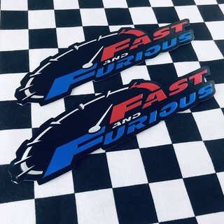 สติ๊กเกอร์ Fast and Furious สติกเกอร์ แต่งรถ ติดรถ รถยนต์ รถมอเตอร์ไซค์ ติดกระจก JDM Racing Sticker 3D ปั๊มนูน [2ชิ้น]