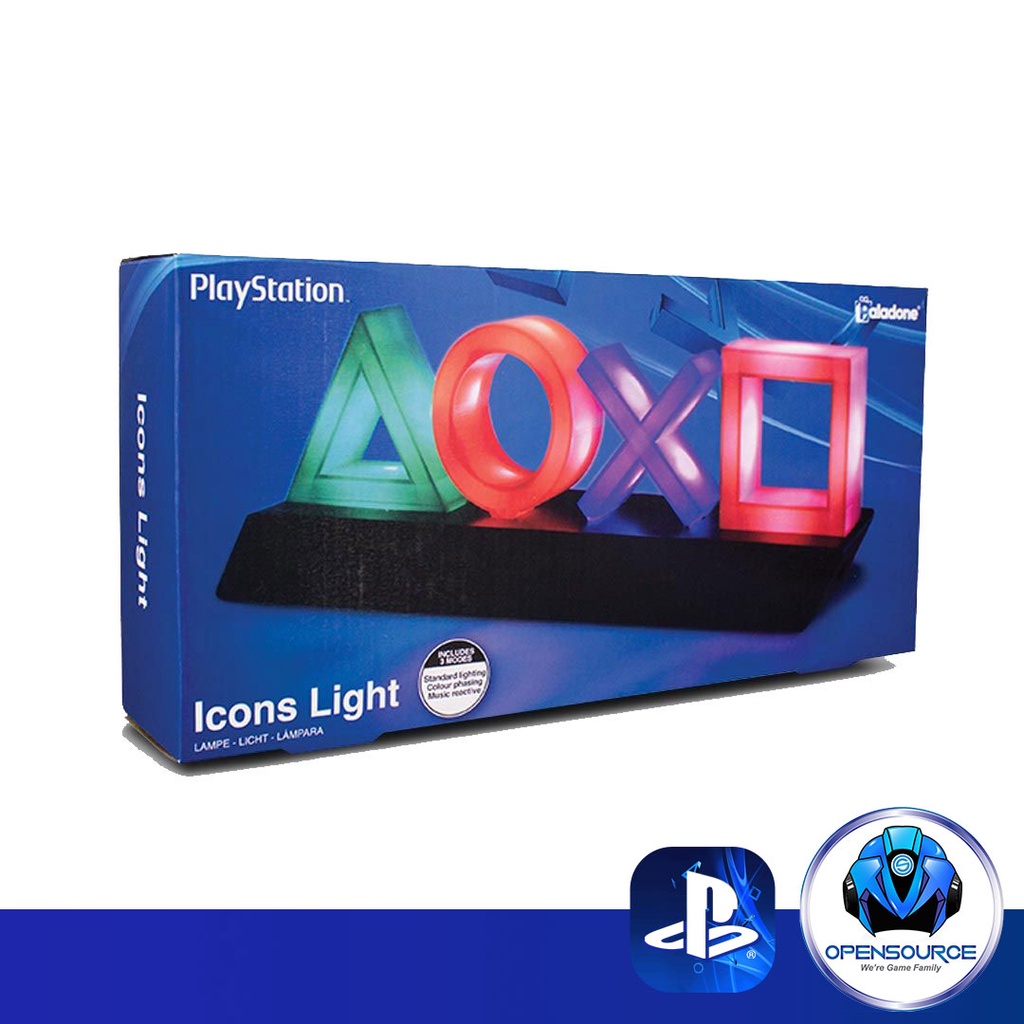 Paladones: Playstation Icons Light ไฟตกแต่งห้อง ปรับได้หลายสเตป ใส่ถ่านก็ดี ต่อUSBก็ได้ ของแท้จาก Paladone UK