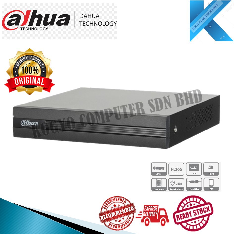 Dahua 5.0MP DH-XVR1B04H DH-XVR1B08H DH-XVR1B16H 4 / 8 / 16 Channel DVR Full HD 1080P 5MP H.265 เครื่