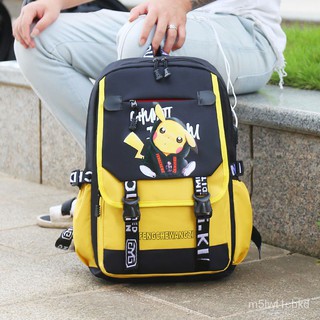 Hot sale！ Pikachu เด็กผู้ชาย กระเป๋านักเรียน ชาย เด็ก โรงเรียนประถม นักเรียน นักเรียนประถม แฟชั่น แนวโน้ม เบา ไหล่ กระ g