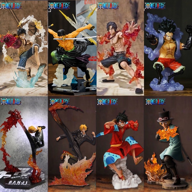 โมเดล One Piece ลูฟี่ โซโล ซันจิ เอส โมเดลวันพีช มีกล่อง ความสูง 15-26 CM สินค้าพร้อมส่ง เก็บปลายทางได้