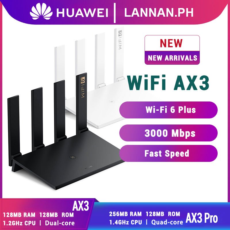 Huawei Router AX3 Pro WiFi 6+ เราเตอร์ไร้สาย 3000Mbps 2.4GHz 5GHz Dual-Band Gigabit Rate