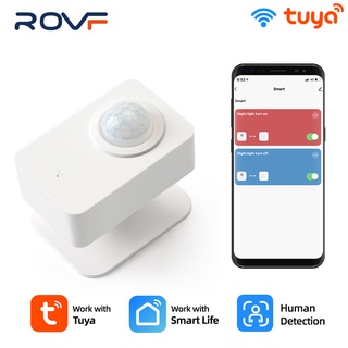 Rovf Smart Tuya WiFi PIR เครื่องตรวจจับการเคลื่อนไหว ตรวจจับมนุษย์ เซ็นเซอร์อินฟราเรด รีโมตคอนโทรล ผ่านโทรศัพท์