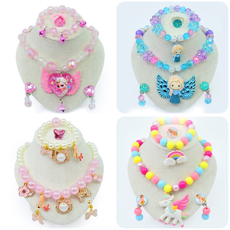 [Frozen] เครื่องประดับ สร้อยคอ สร้อยข้อมือ ต่างหู แหวน เจ้าหญิงเอลซ่า สําหรับเด็กผู้หญิง ราคา ถูกที่สุด ดีลบีเคเค แกลเลอรีภาพที่ 2