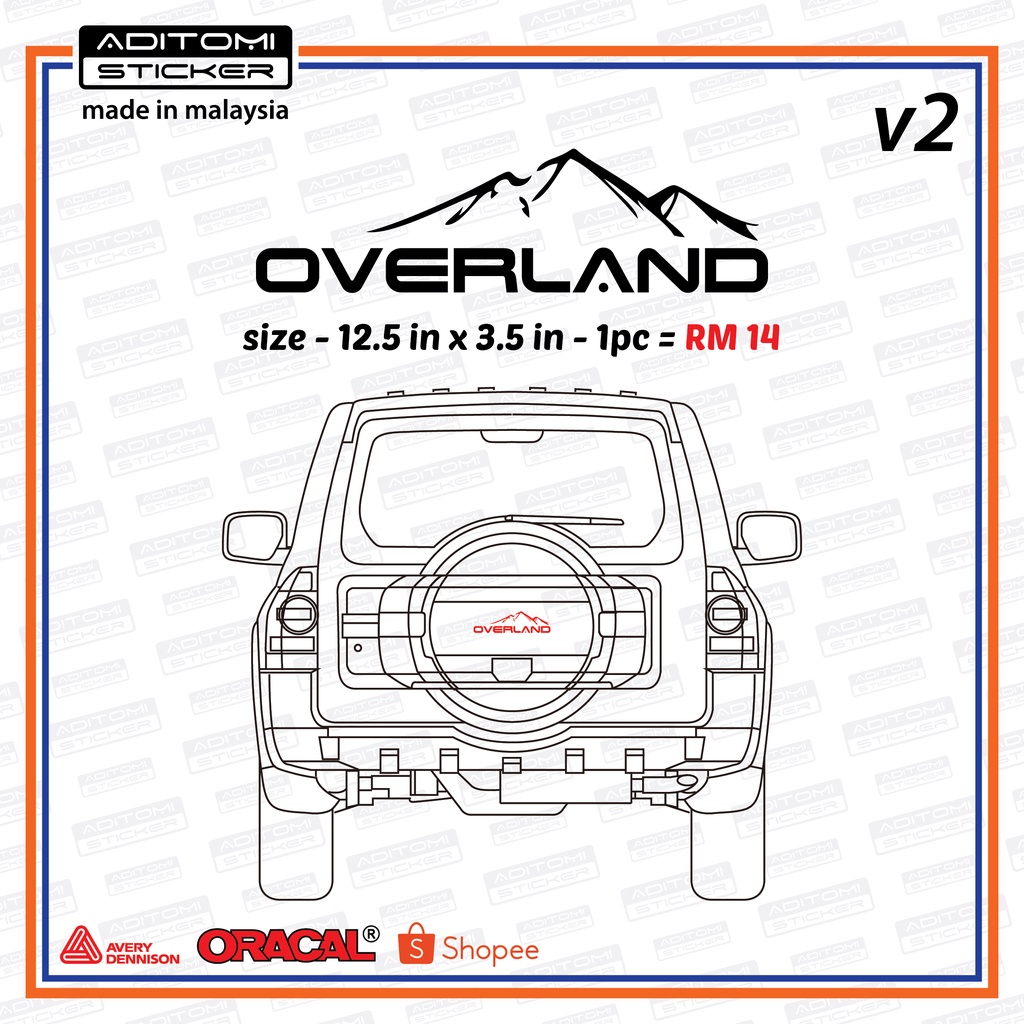 สติ๊กเกอร์ Off Road Overland v2 diecut