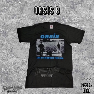 เสื้อยืดผ้าฝ้ายพิมพ์ลายแฟชั่น เสื้อยืด พิมพ์ลายวงดนตรีร็อคอังกฤษ OASIS LIVE AT KNEBWORTH PARK สําหรับผู้ชาย