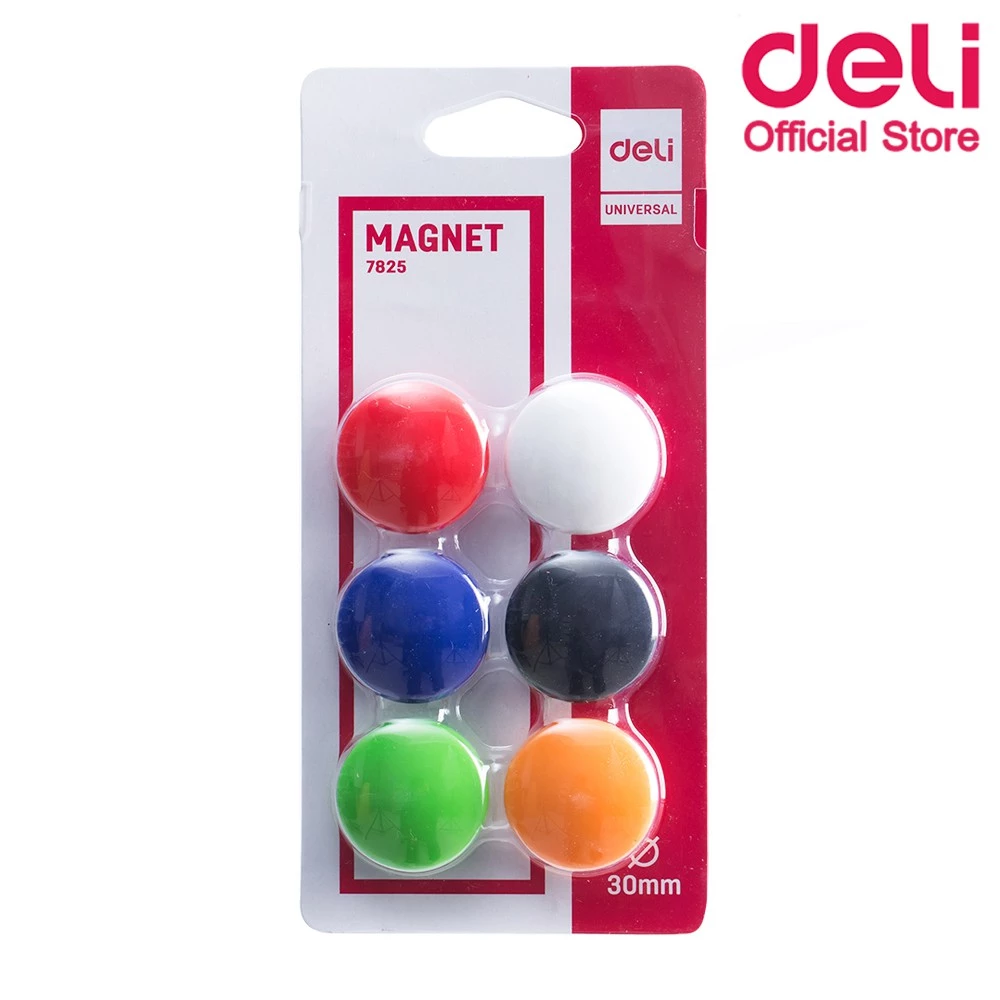Magnet Deli แม่เหล็กติดกระดาน (6 เม็ด/แพ็ค) ที่ติดตู้เย็น แม่เหล็กติดตู้เย็น แม่เหล็กติดกระดาน