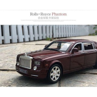 โมเดลรถยนต์ ROLLS ROYCE CAR MODEL ทำจากเหล็ก สัดส่วน 1:24 ประตู ฝากระโปรง เปิดปิดได้เหมือนจริง ล้อฟรีสามารถสไลด์วิ่งได้