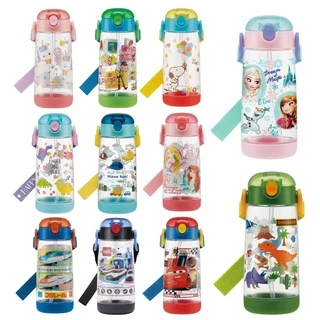 [เพิ่มลายใหม่ปี 2025] กระติกน้ำ หลอดดูด Skater จากญี่ปุ่น ลาย Frozen เจ้าหญิง Kitty Unicorn ไดโนเสาร์ PlaRail